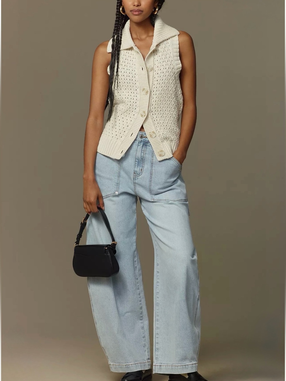 Avec Les Filles High-Rise Barrel Jeans